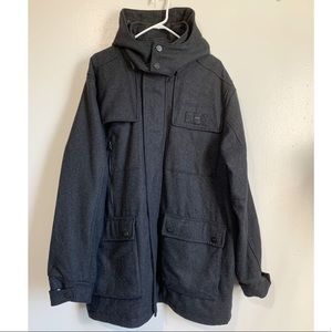 SALE 🔥 Coogi Heavyweight Gray Wool Blend Hooded Winter Coat Zip Button 3XL Men